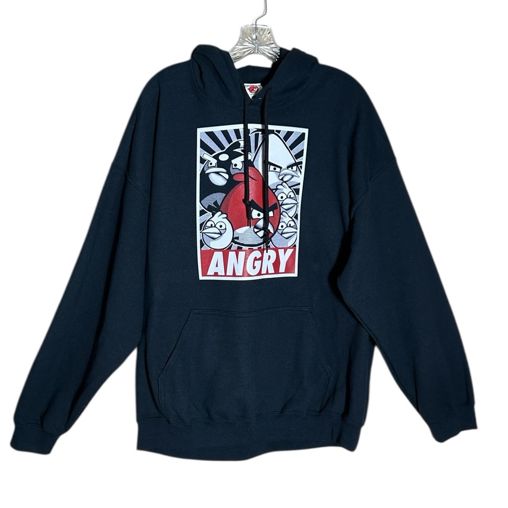 Angry Birds Mens Black Hoodie